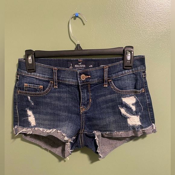 3 pack-Hollister Women's Denim Shorts - Dark Blue - Picture 2 of 10